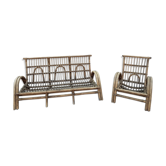 Set Sofa and Chair Bamboo 60s