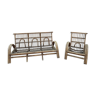 Set Sofa and Chair Bamboo 60s