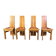 Set of 4 oak brutalist dining chairs, 1970s