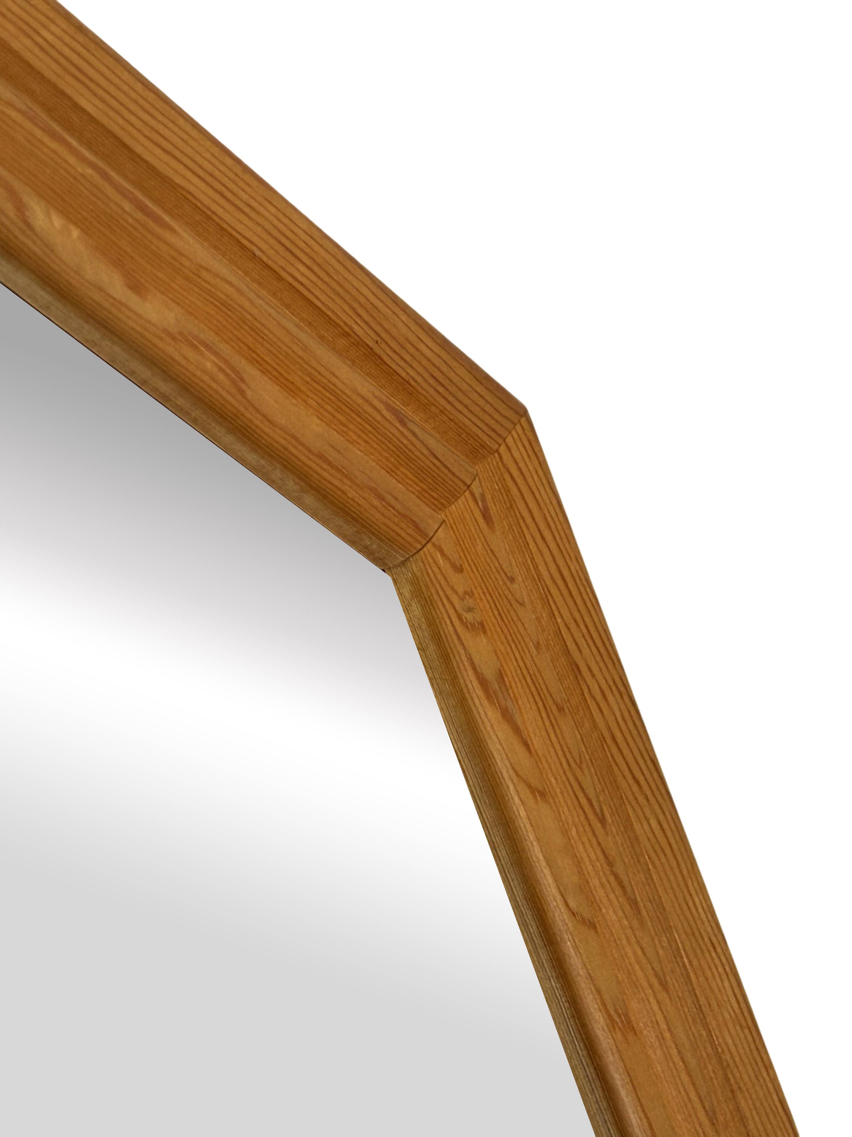 Vintage 70s Pine Mirror Swedish Design