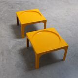 Pair of fiberglass side tables by Marc Berthier for Prisunic, 1970s