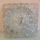 Square ceiling lamp in bubbled glass 60/70s