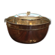 Silver metal caviar jar