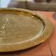 Moroccan tea tray gilded brass engraved oriental 40 cm