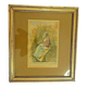 Aquarelle "jeune femme" par Franz Ettore Roesler, Italie XIXème