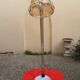 Brass and smoked glass lamppost