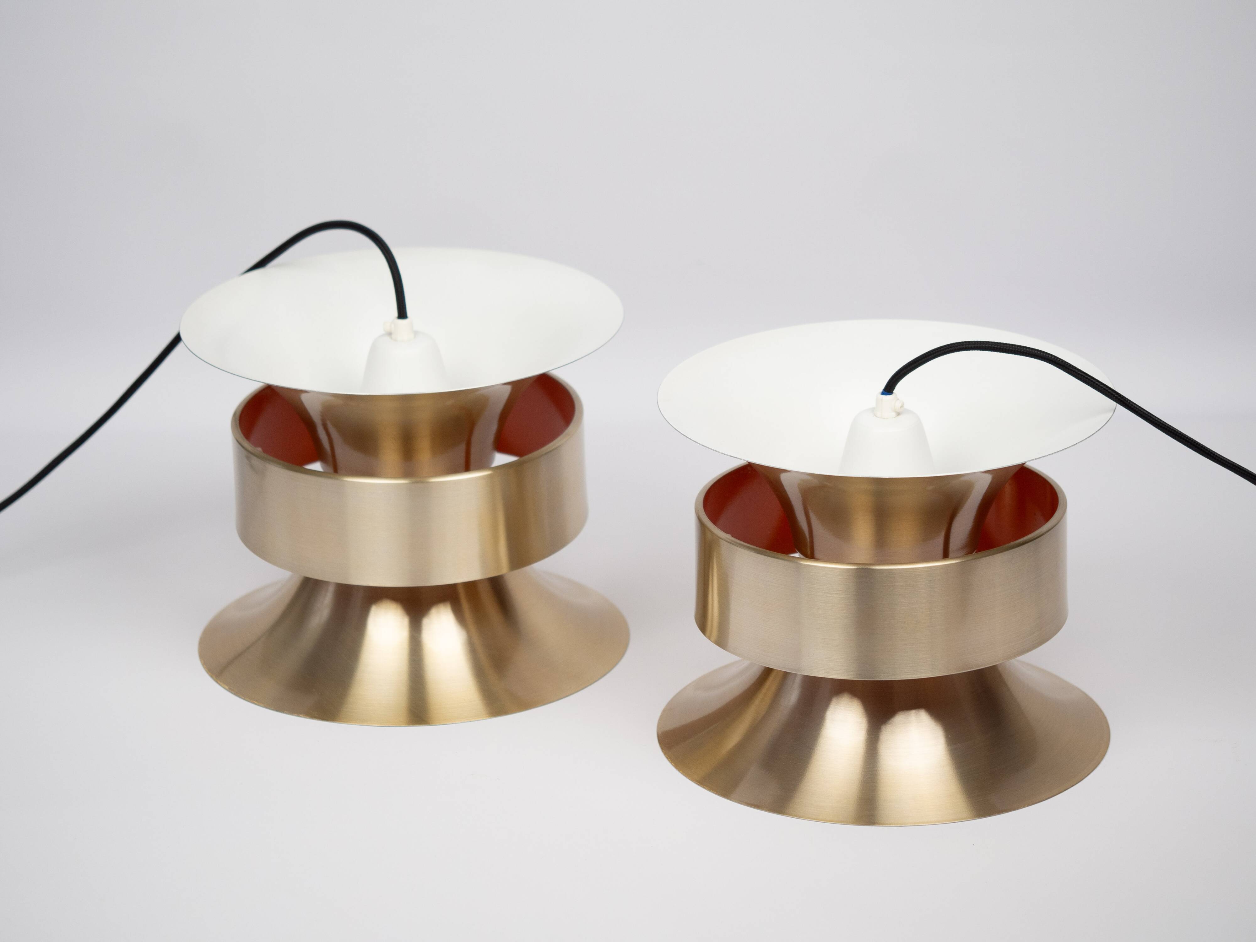 Pair of 2 vintage lamps Trava by Carl Thore, 1960s