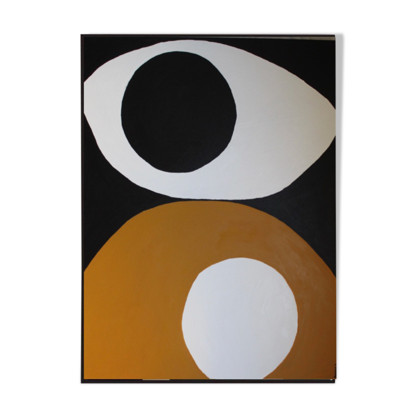 Abstract ochre canvas