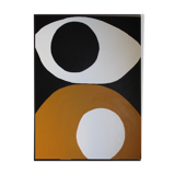 Abstract ochre canvas