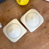 Pair of Helline ceramic butter dishes - 1970.