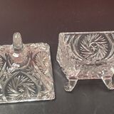 Cut glass sugar bowl 18 cm