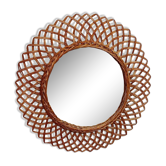 Large rattan mirror
