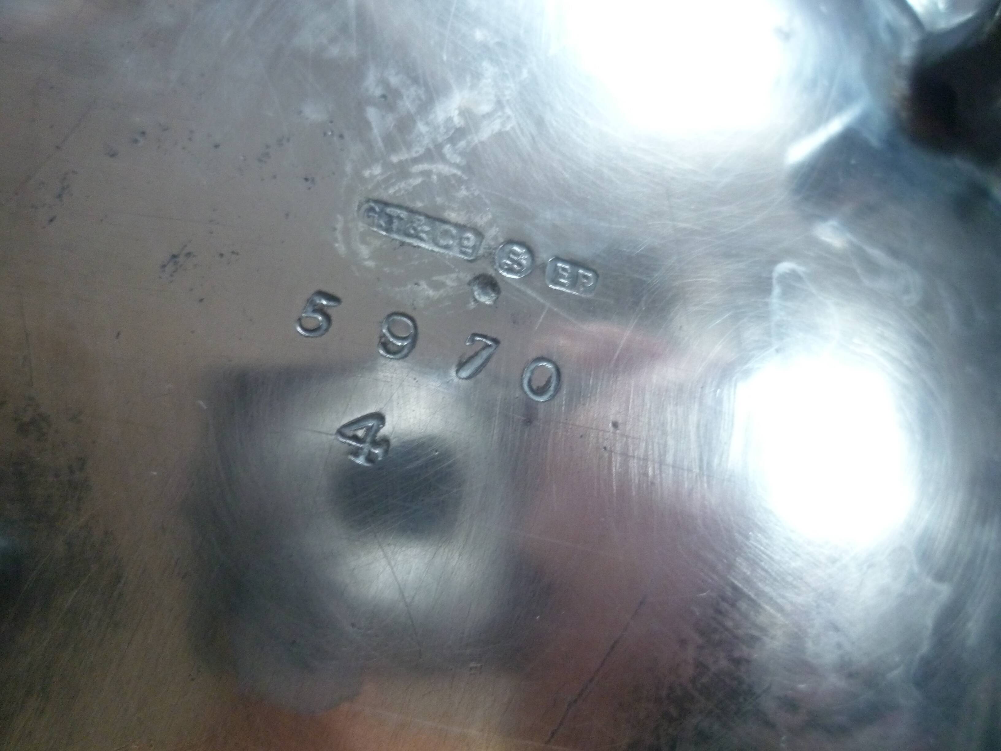 4-piece silver-plated coffee/tea set, quadripod, rococille style, twisted