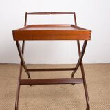 Danish folding teak rolling table, Svend Aage Madsen/Illums Bolhigus.