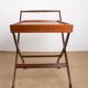 Danish folding teak rolling table, Svend Aage Madsen/Illums Bolhigus.