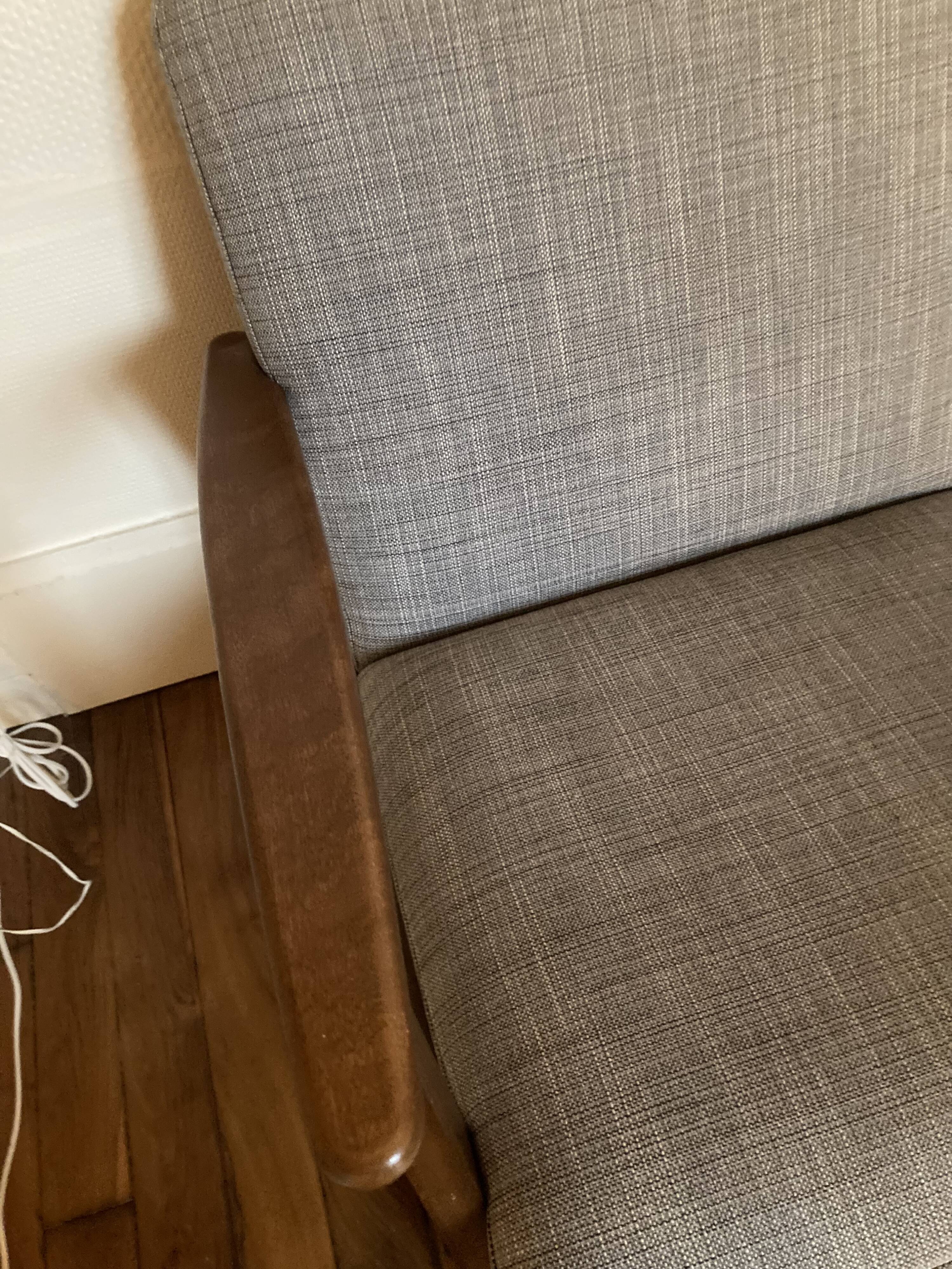 50s Ekenaset heather gray sofa