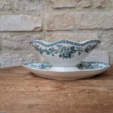 Old sauce boat on fixed frame Guadeloupe Saint Amand ceramic model