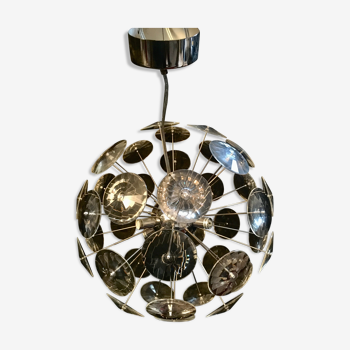 Sputnik chandelier design in chrome