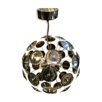 Sputnik chandelier design in chrome