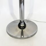 Lampadaire chromé 3 globes soufflés en verre de murano