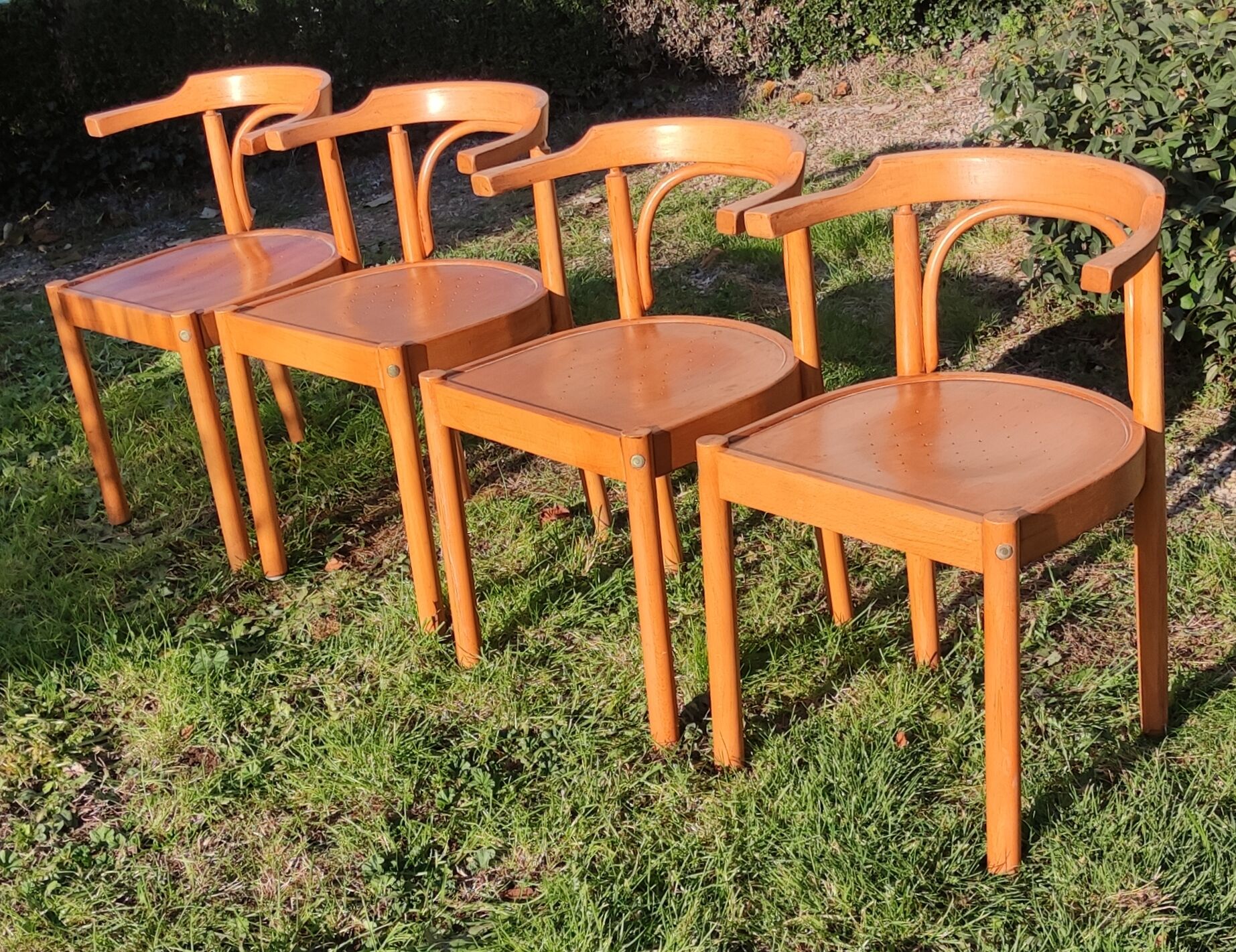 Series of 4 Baumann armchairs