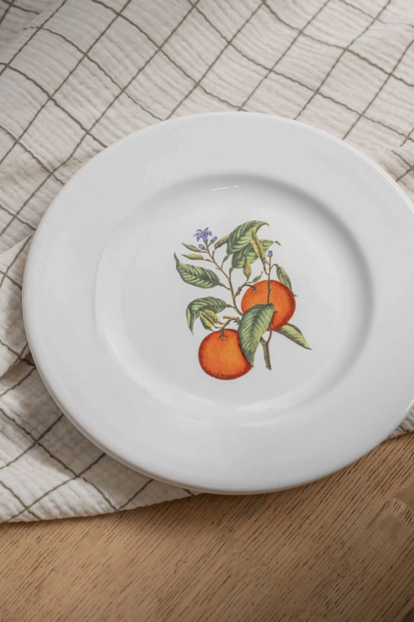 Set of 5 flat plates "Orchard"