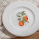 Set of 5 flat plates "Orchard"