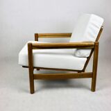 Vintage Armchair in White Ivory, 1970s