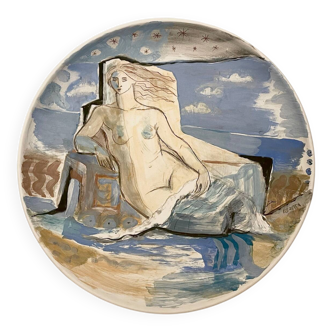 Unique signed ceramic plate