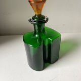 Holmegaard Dark Green Vintage with orange cap Decanter Danish