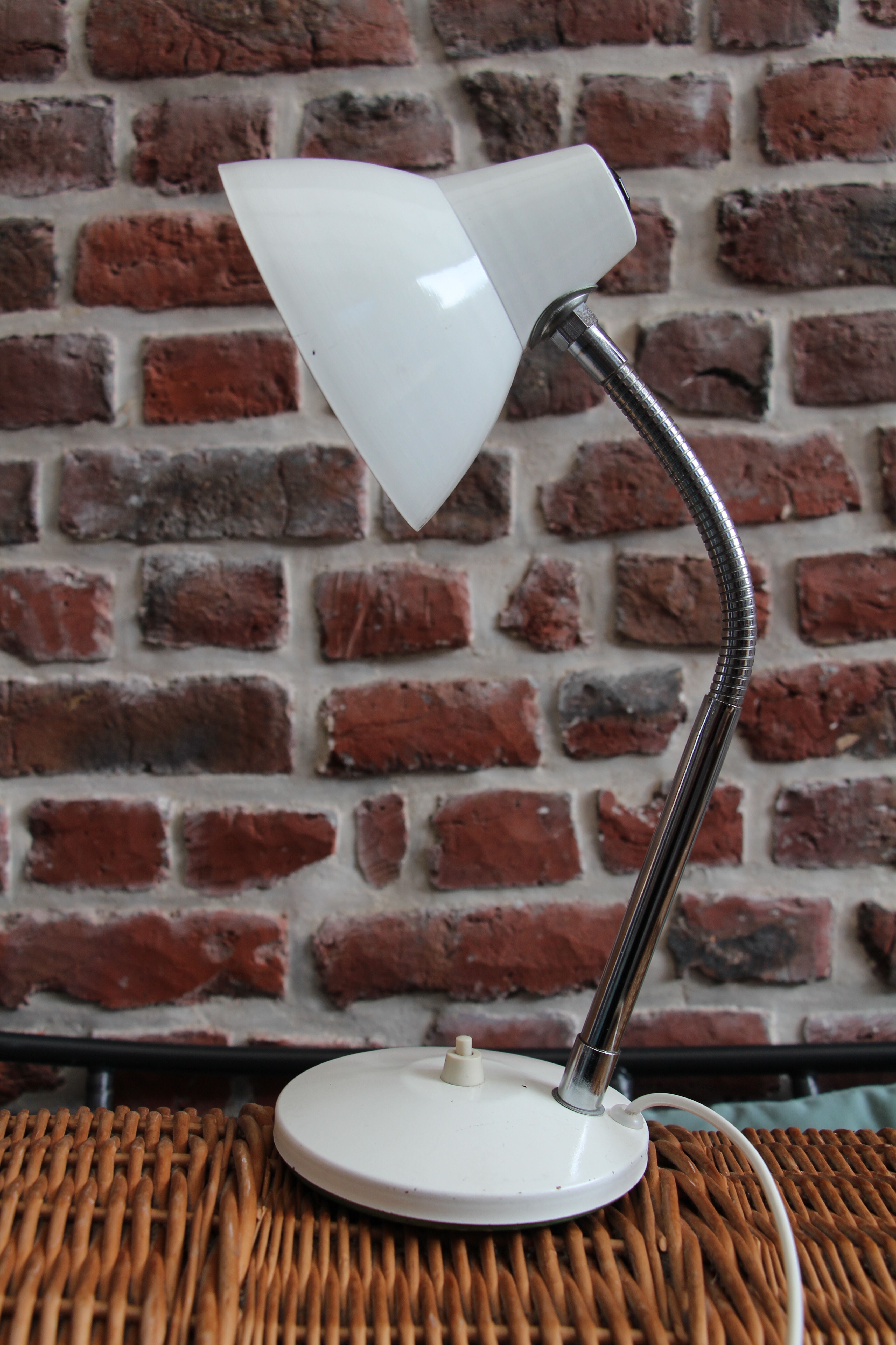 Desk lamp ALUMINOR white 70's
