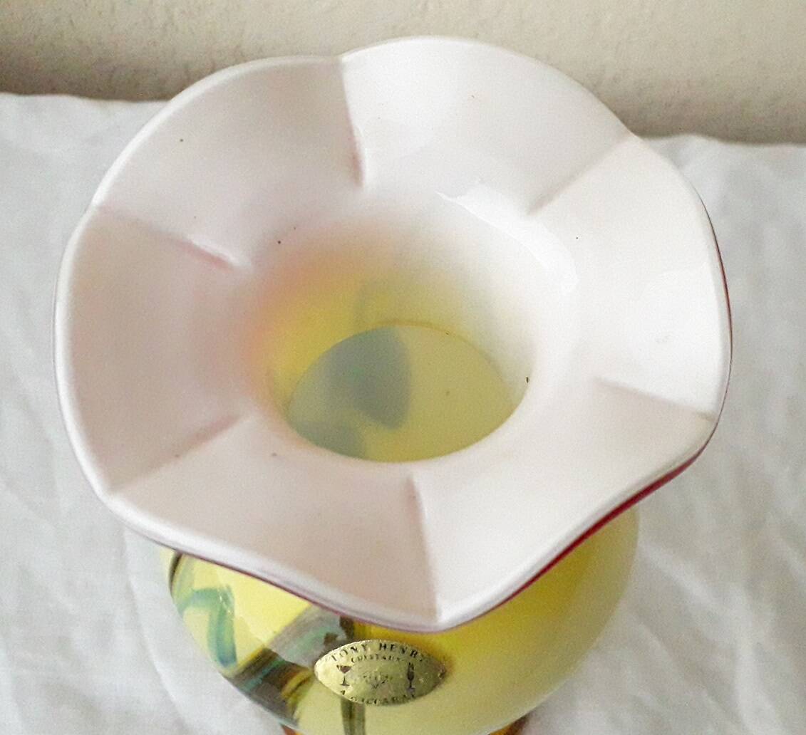 Tony Henri multicoloured glass vase