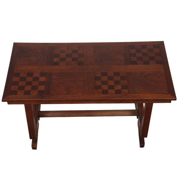 Wood and brass dining table, French craftsmanship, 1940.