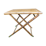 Table d'appoint vintage en bambou années 60