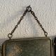 Vintage mirror 1930 triptych beveled barber crystal - 28 x 58 cm
