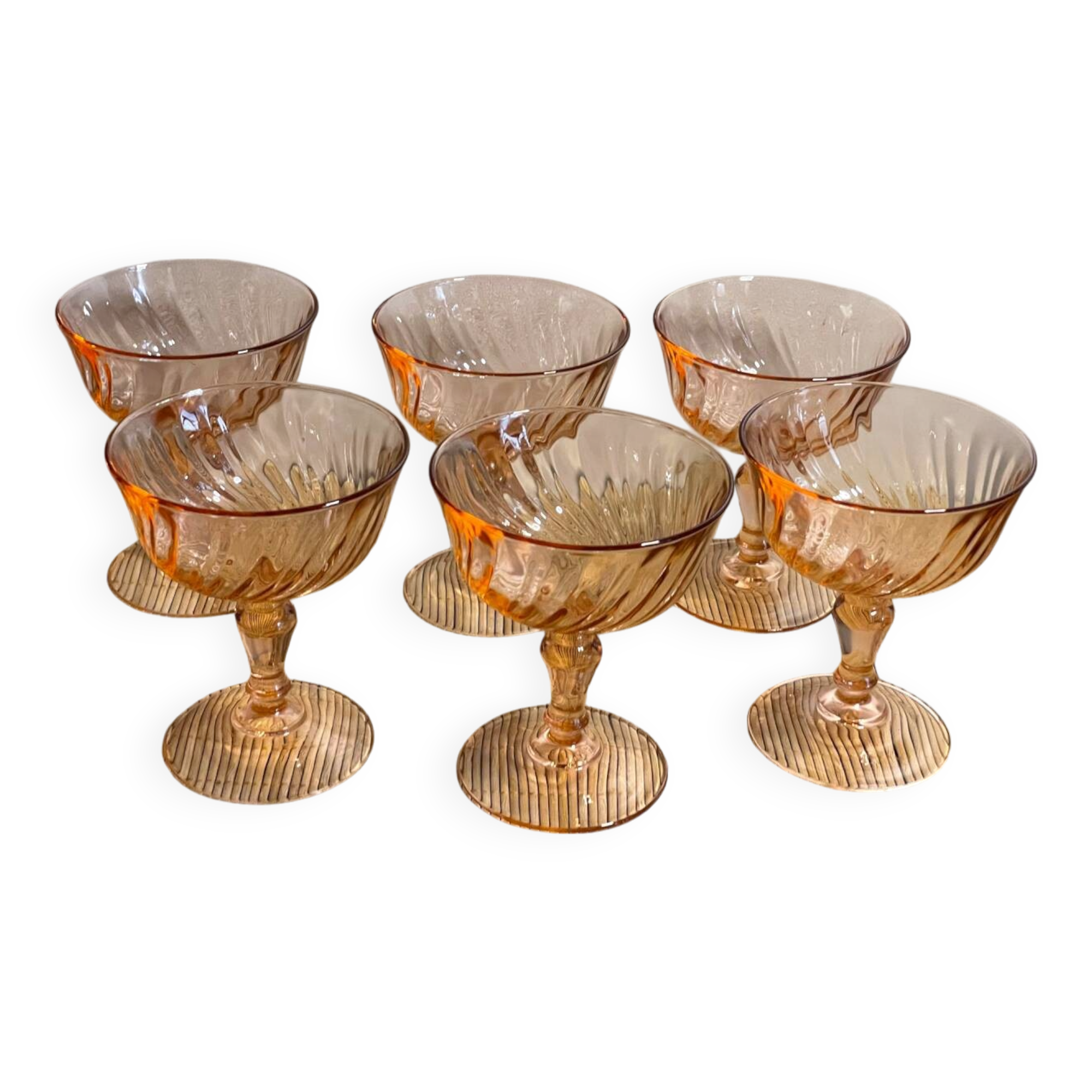 6 Rosaline champagne glasses