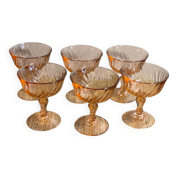 6 coupes à champagne Rosaline