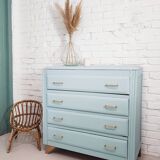Blue vintage chest of drawers