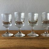 Set of 4 liqueur glasses early 20th century