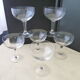 Set de 6 coupes à champagne vintage en verre moulé