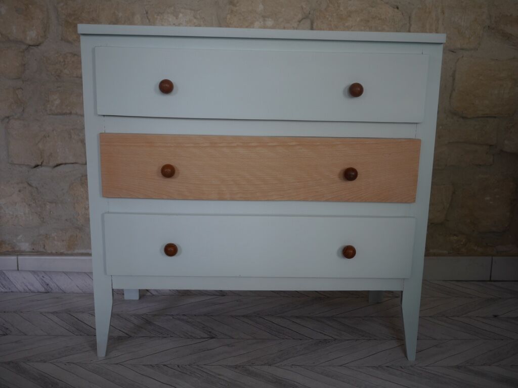 Green vintage Dresser and wood