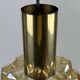 60er 70er Jahre Deckenlampe Glashütte Limburg Germany Glas & Messing Space