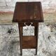 Sellette sculptée bois pieds compas vintage