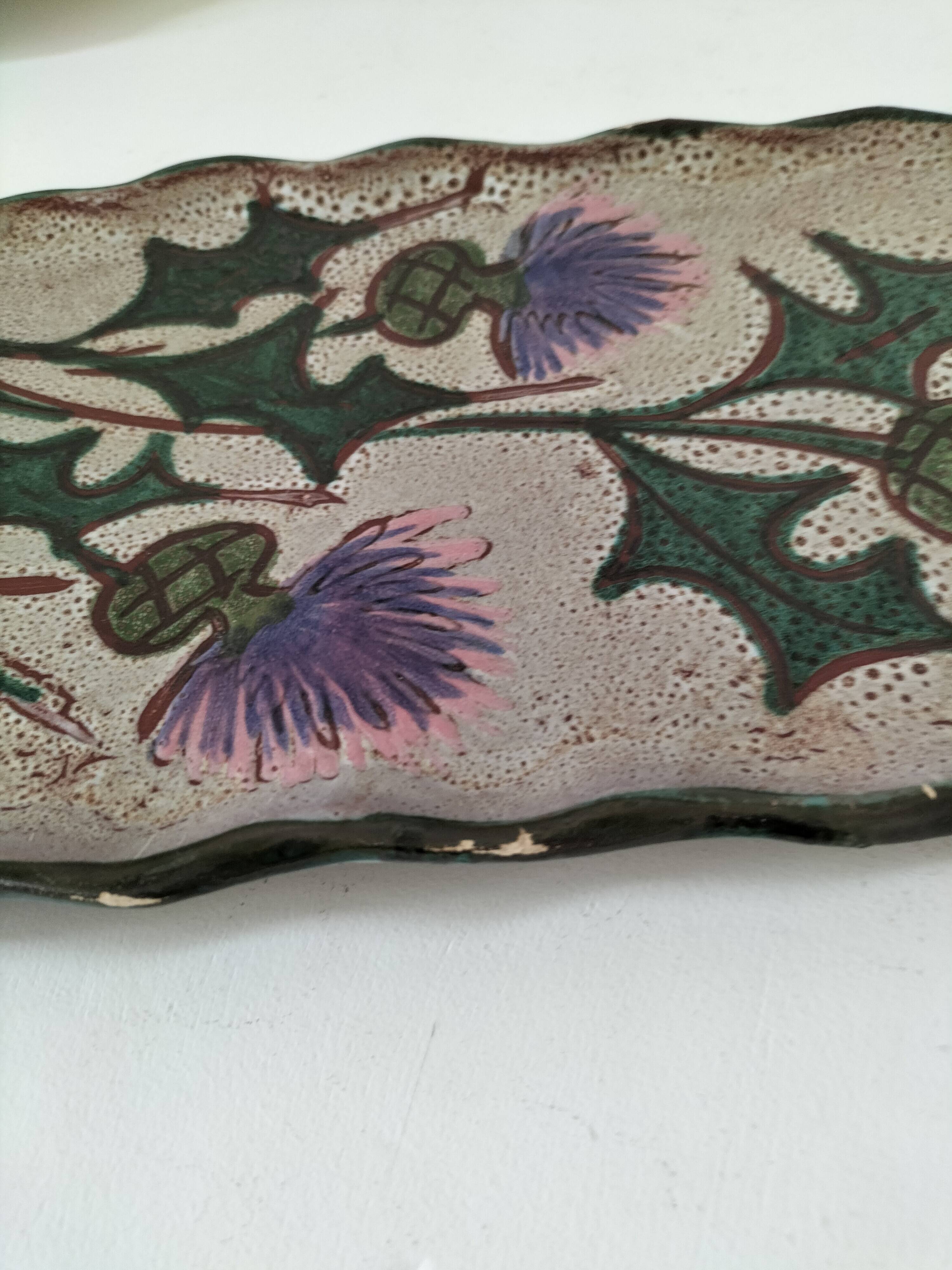 Plat vintage motif chardon
