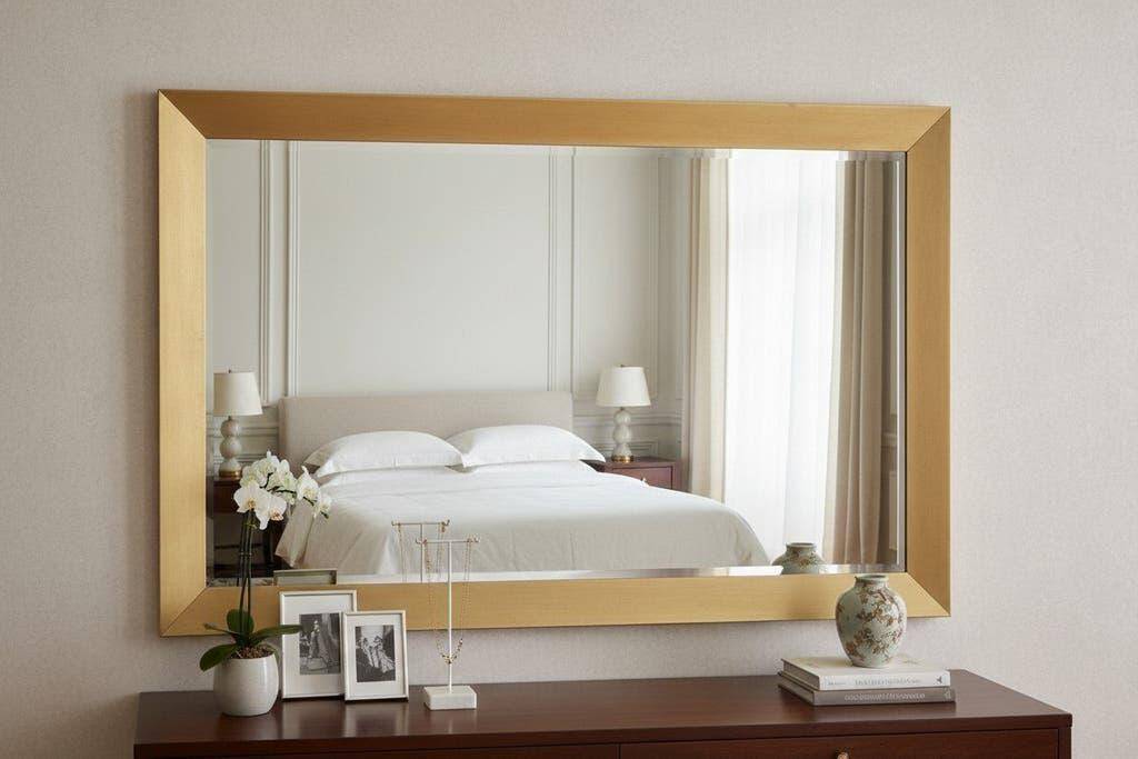 Miroir XL doré vintage