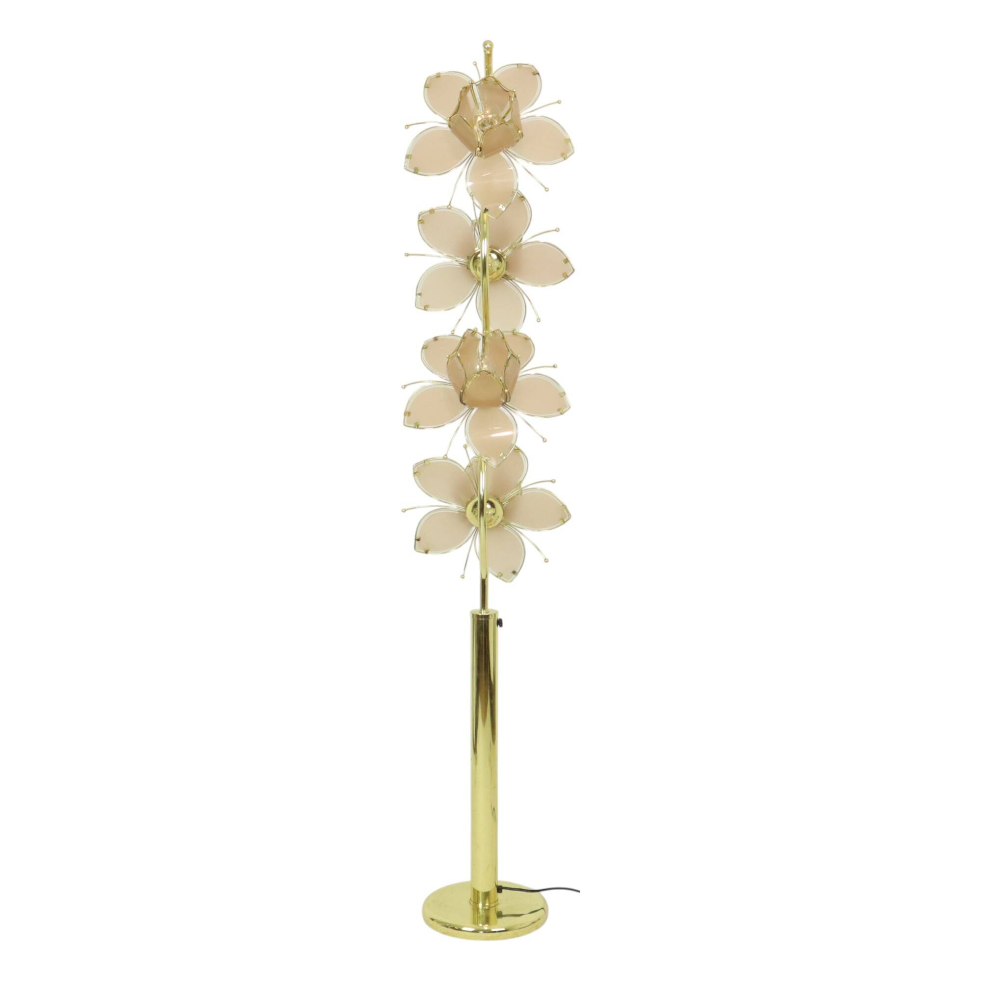 Italian Lotus Lamp XL Floor Lamp Hollywood Regency 190cm