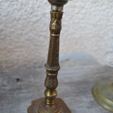 Chiseled copper lamp foot