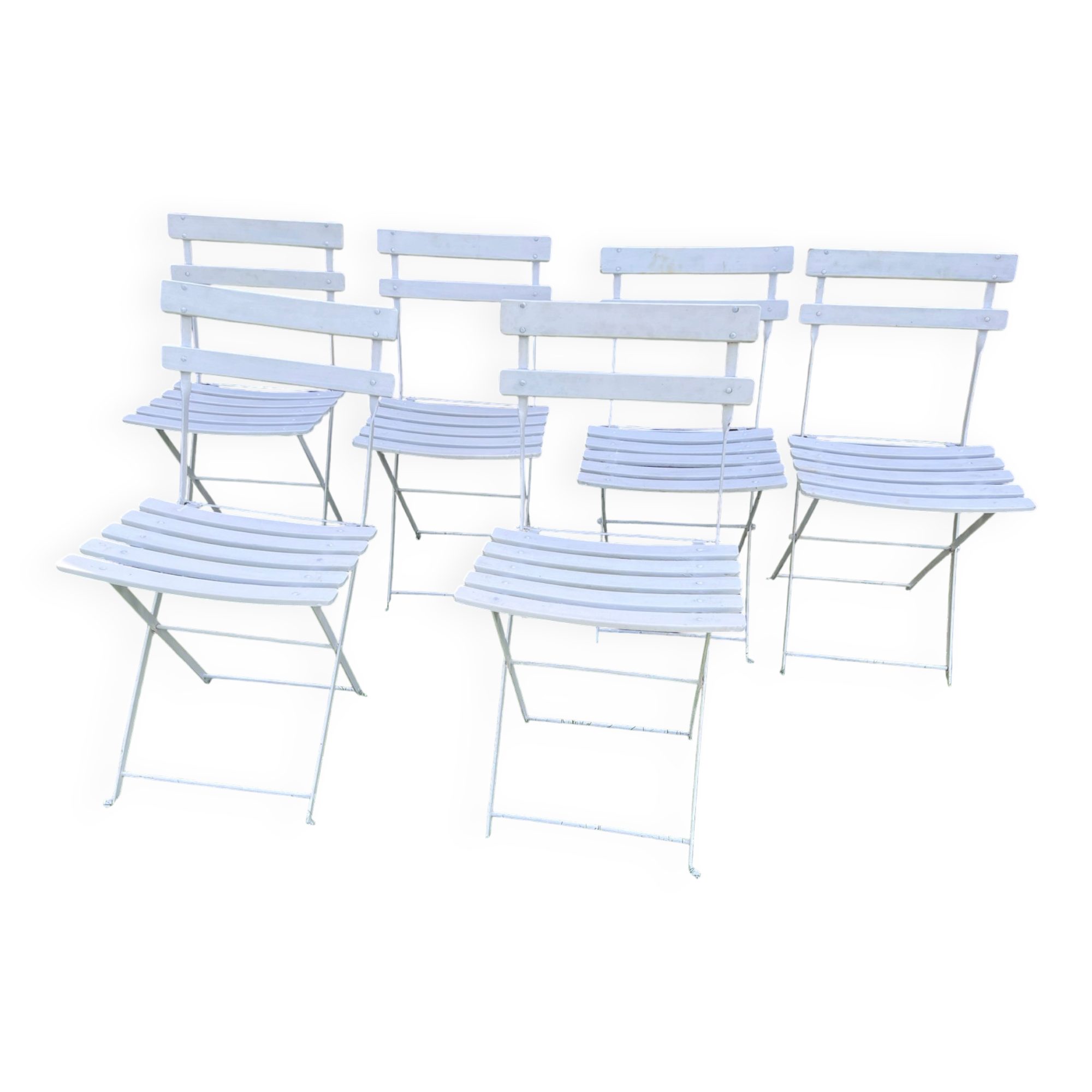 Old terrace bistro chairs