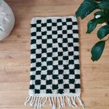 Small Berber rug with green tiles