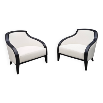 Pair of Art Deco style armchairs